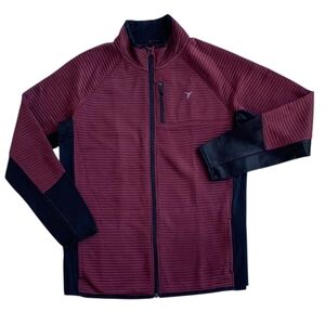 Old Navy Youth Kid US 14-16 Burgundy Black Full-Zip Jacket Back To School Fall